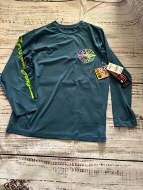 Maui & Sons Kids' Teal Long-Sleeve Swim Rashguard - UPF 50+